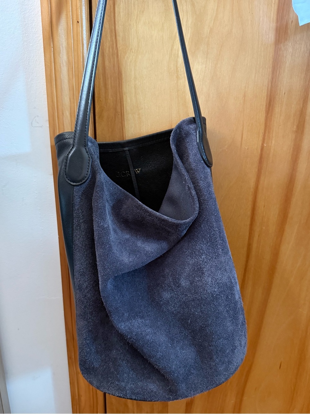 J. Crew Navy Suede Hobo Shoulder Bag